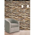 thumbnail image 1 of Rollo Papel Tapiz Vinílico Decorativo Adherible Interiores 10 metros H&JESS  PIEDRA CAFE, 1 of 3