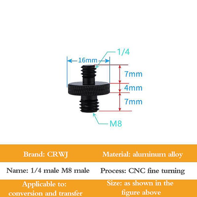 Dual Nuts Tripod Mount Screw 1/4 To M4 M5 M6 M8 M10 Projector Bracket Adapter