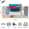 thumbnail image 5 of Long Mouse Pads for Desk,Blue Floral and Petal Pattern Desk Mats on Top Of Desks, Desk Mouse Pad Extra Large with 3mm Non-Slip Base and Stitched Edge for Gaming,Office,Work,Home 35.4"x15.7", 5 of 6