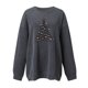 thumbnail image 2 of Gibobby Sudadera Navidad mujer Sudadera con capucha estampada navideña holgada para mujer con mangas hasta los hombros(Gris oscuro,CH), 2 of 3