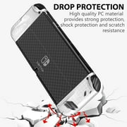 Dockable Hard PC Protective Case for Nintendo Switch OLED Model (2021).  with Comfortable TPU Joy-Con Grip Covers and 6 Thumb Stick Caps. Offers 360° Protection, Shock Absorption