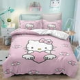 thumbnail image 1 of Lovely Hello Kitty Bedding Set Comforter Cover Set Digital Printed Bedding Suit EU/US Size Spring Comfortable Household Supplies, 1 of 7
