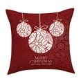 thumbnail image 5 of Christmas Pillow Cover Throw Pillow Case Single Sided Printed Pillowcase Cushion Cover for Home Winter Bed Xmas Decoration Ball, 5 of 9