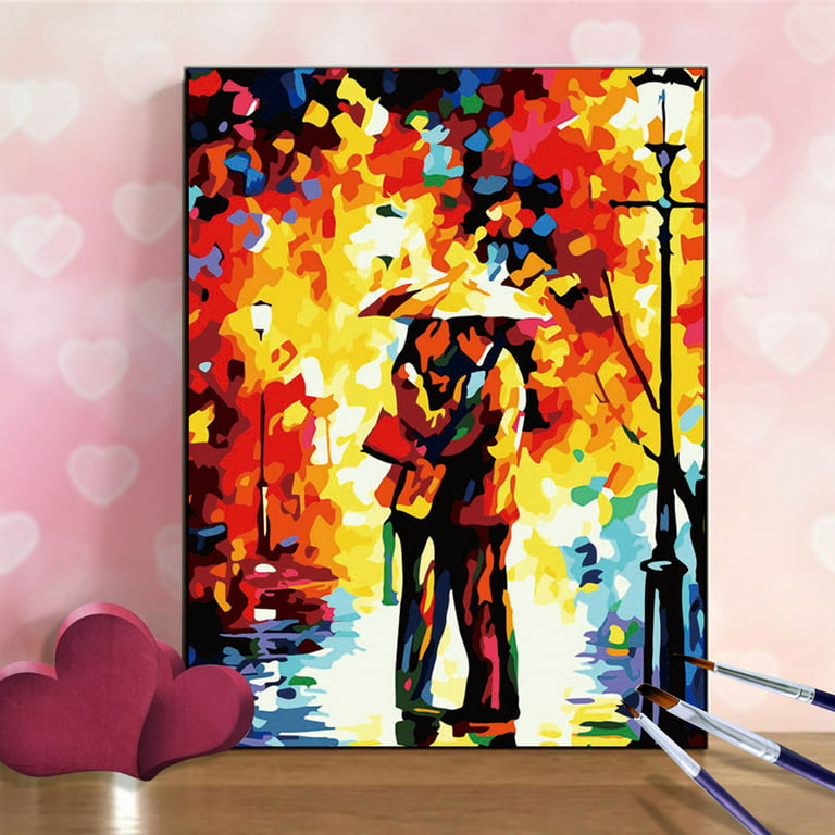 Tarmeek Valentines Day Decorations - DIY Oil Painting Paint by Number With  Brushes and Pigment (Without Frame) for Home Wedding Anniversary Birthday  Party Decor Valentines Day Gifts for Women 