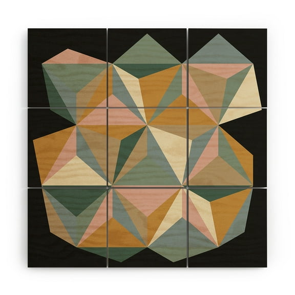 Society6 Alisa Galitsyna Pastel Triangles Wood Wall Mural 3' x 3'