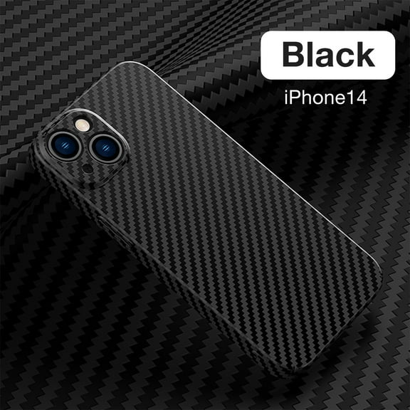 SaniMore for iPhone 14 6.1" 2022 Slim Case, Carbon Fiber Support Wireless Charging Shockproof Anti-drop Lens All-inclusive Heavy Duty Protective Anti-fingerprint Magnetic Case For iPhone 14, Black