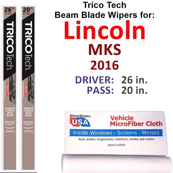 2016 Lincoln MKS Beam Blade Wipers (Set of 2)