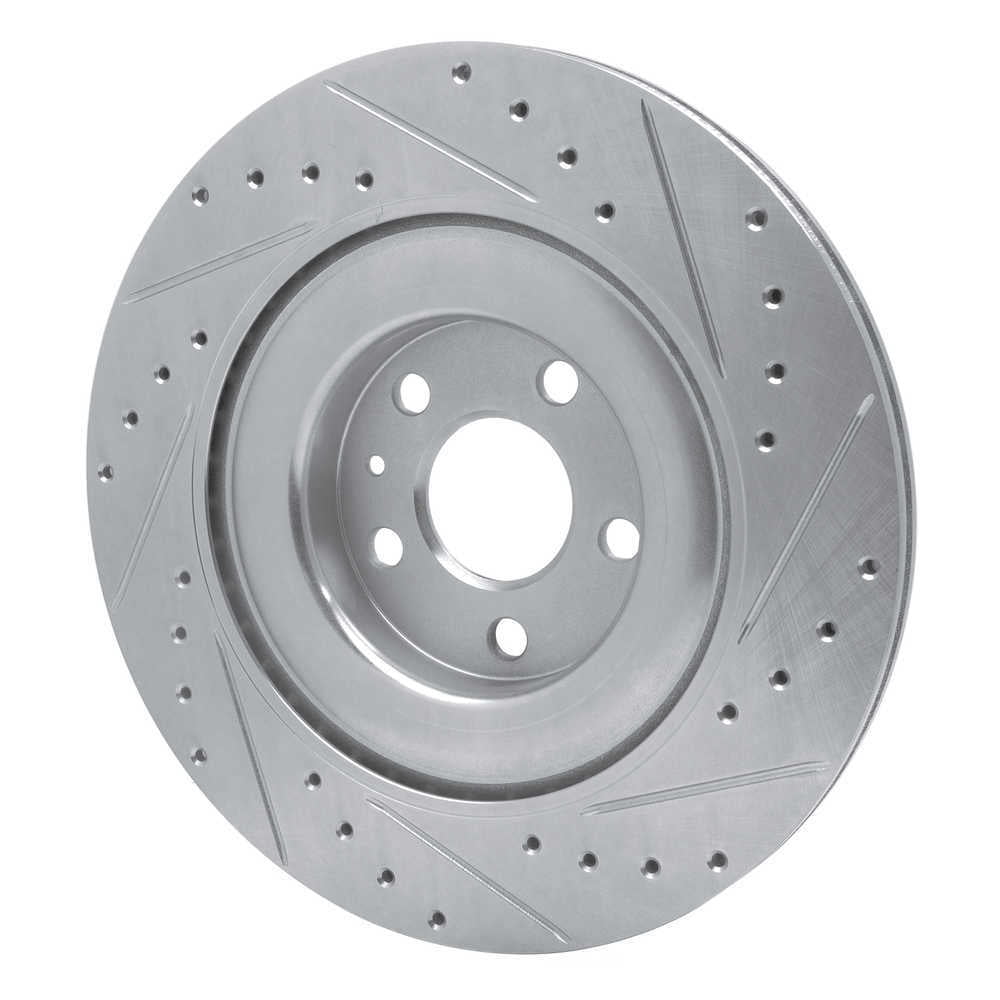 Dynamic Friction Company 631-27054L DFC Brake Rotor - Drilled And Slotted - Silver