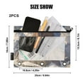 thumbnail image 3 of 2 Pack Pencil Pouch for 3 Ring Binder Smooth Zipper Folders with Pockets Clear Window Pencil Case Towering Mountain and Snow, 3 of 6