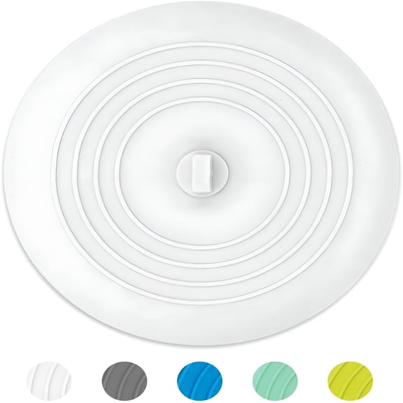 ACDANC Bath Tub Stopper for Drain,6"es Silicone Shower Drain Bath Plug Stopper for Kitchen,Bathroom,Laundry (Grey)