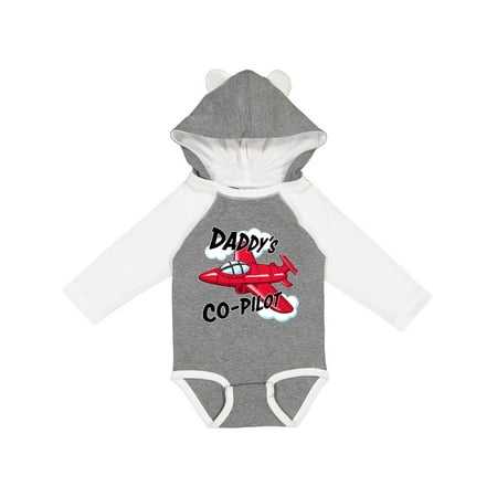 

Inktastic Daddys Co-Pilot for fathers day Gift Baby Boy or Baby Girl Long Sleeve Bodysuit