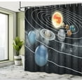 thumbnail image 5 of Ambesonne Galaxy Shower Curtain, Solar System Sun Planets, 69"Wx75"L, Black Grey, 5 of 5