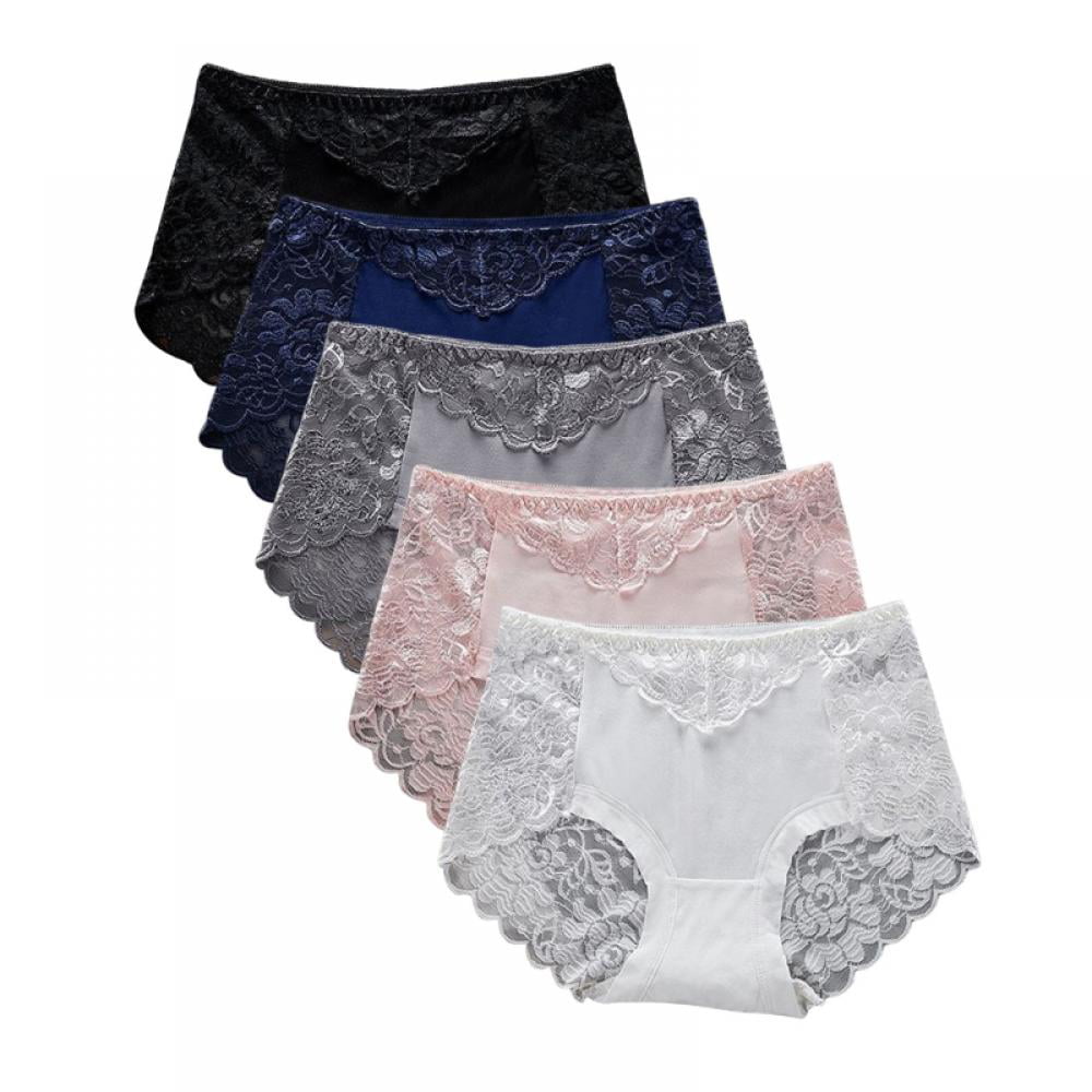 HAPPYDOG Women's Underwear Ladies Soft Full Briefs Panties Plus Size Extra  large size 5 Pack (75-90KGS) at  Women's Clothing store