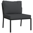 thumbnail image 3 of vidaXL 5 Piece Garden Lounge Set with Grey Cushions Steel, 3 of 5