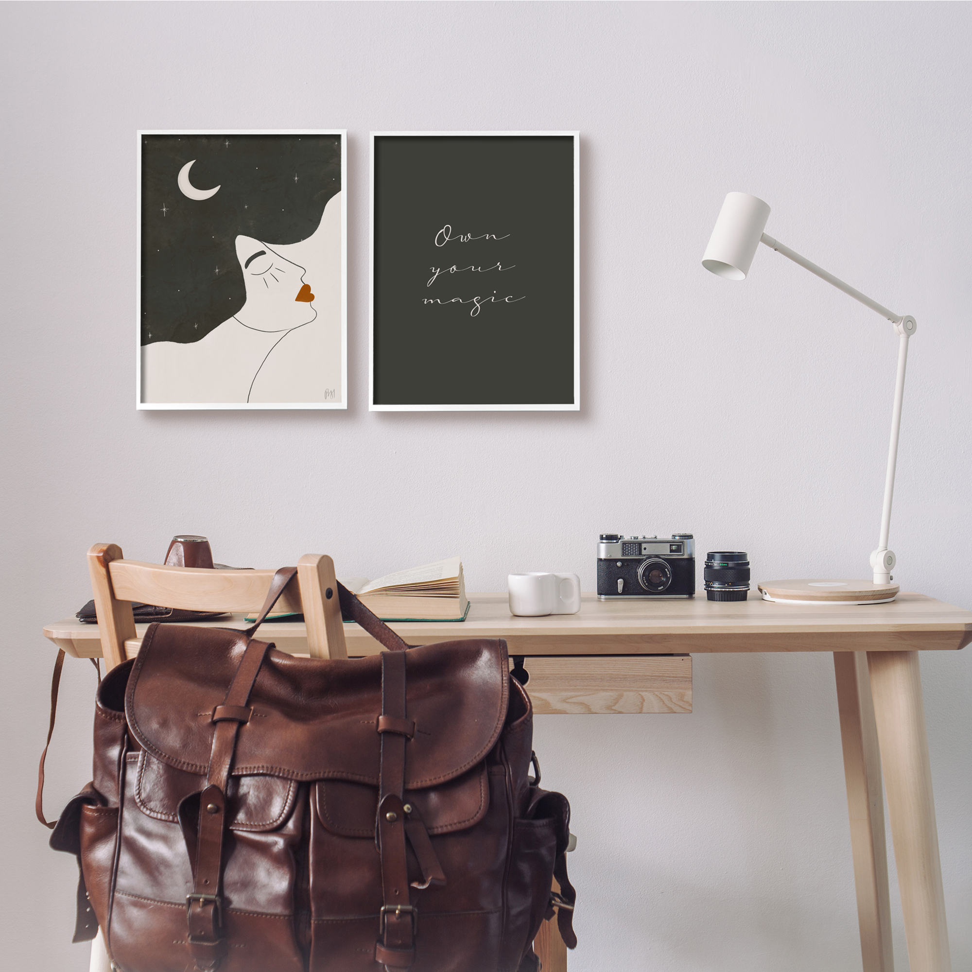 Stupell Indtries Own Your Magic Phrase Abstract Starry Night Hair,11 x 14,Design by Birch&Ink