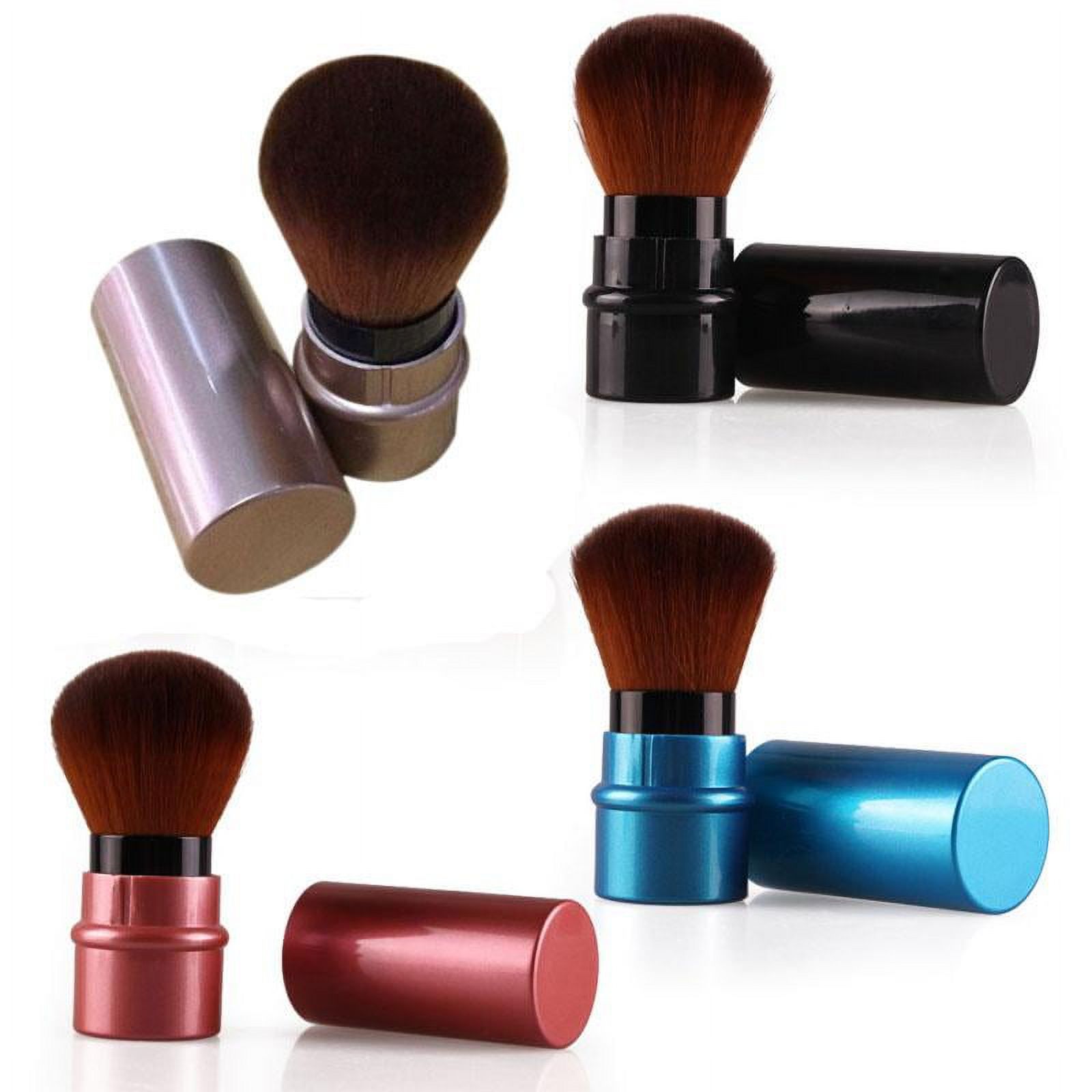 Retractable Kabuki Makeup Brush Travel Face Blush Brush Portable Powder Brush With Cover For 2572