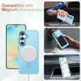 thumbnail image 4 of TJS for Samsung Galaxy S24 Plus Phone Case, Magnetic Ring Translucent Protective Cover for Samsung S24 Plus (Blue), 4 of 5