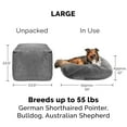 thumbnail image 3 of FurHaven Pet Products Round Plush Ball Dog Bed - Gray Mist, Large - 34", 3 of 13