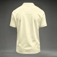 thumbnail image 4 of Hearthz Big and Tall Polo Shirts for Men 3 Button Placket Lapel Collar Men Short Sleeve Shirt Business Casual Golf Polo Shirts for Men Athletic T Shirts Beige XXL, 4 of 6
