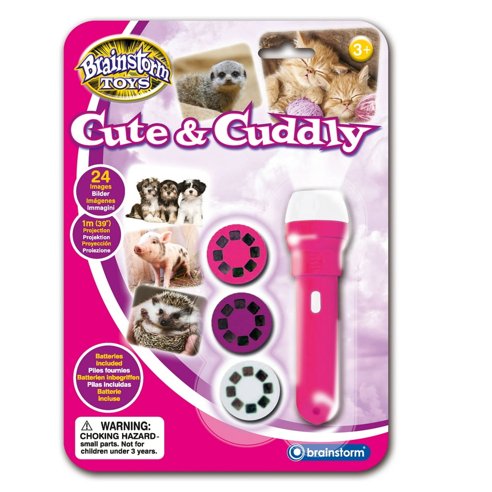 Brainstorm Toy Cute and Cuddly Flashlight and Projector w/ 24 Images