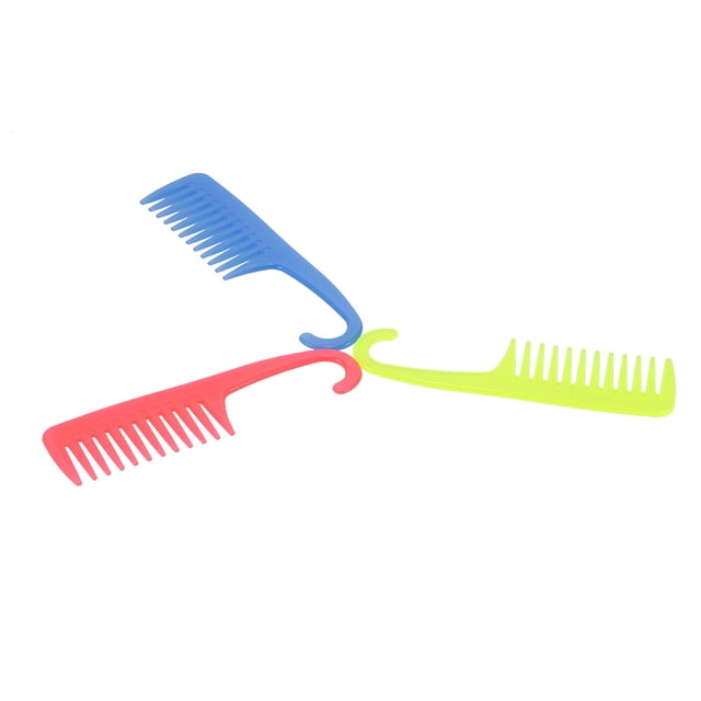 Peine creativo para el cabello Peine grande de dientes anchos con percha ABS Labymos Peine