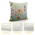 thumbnail image 4 of Nawypu  Spring Pillow Covers Watercolor Tulip Lavender Butterfly Farmhouse Throw Pillow Covers Flowers Decorative Mother's Day Pillowcase Spring Decor for Home Couch Sofa Outdoor, 4 of 5