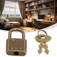 thumbnail image 1 of Vintage Padlock Lock Notebook Luggage Belt Padlock Lock with Key Locks Hardware, 1 of 8