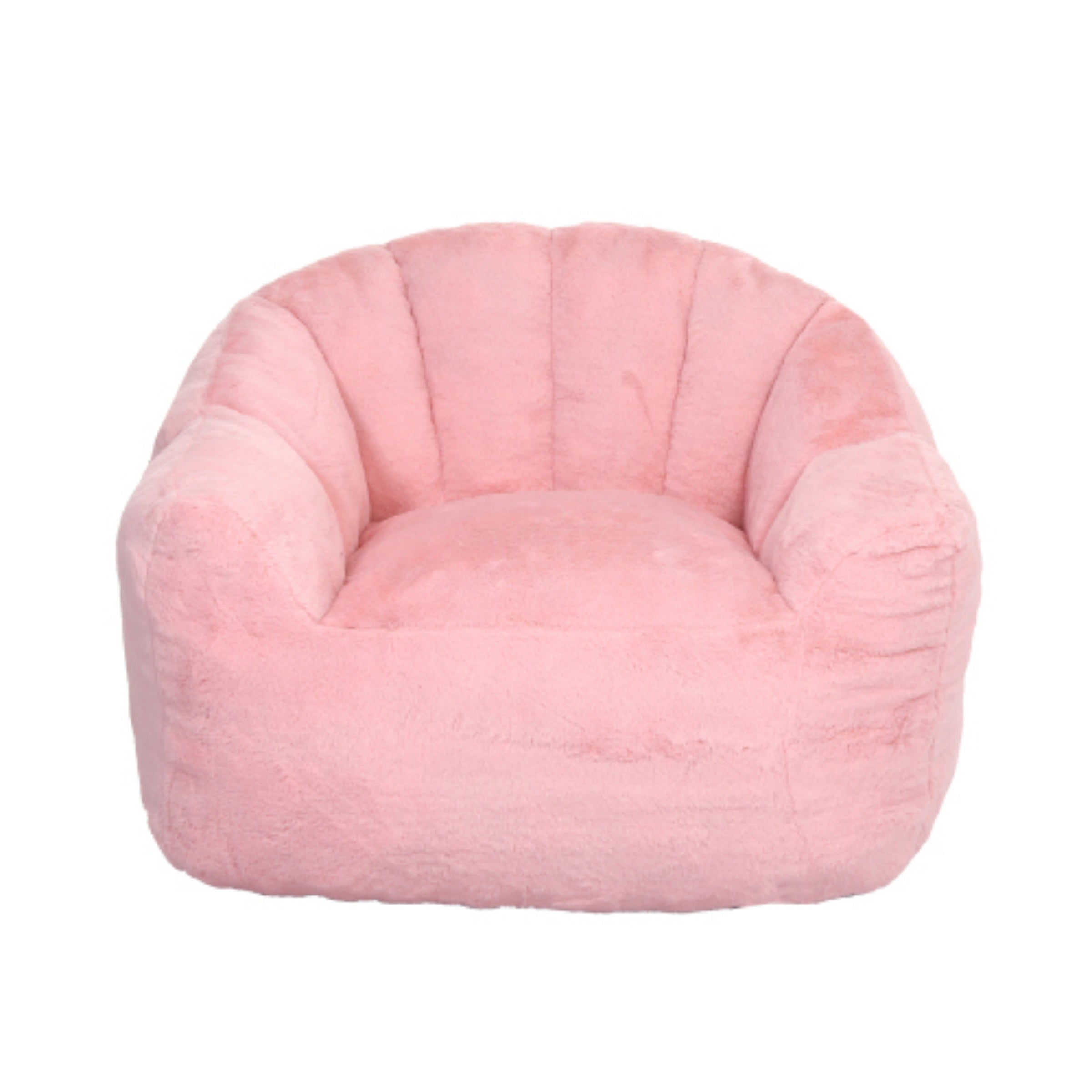 Bean Bag Chair for Adults, Memory Foam Bean Bag Sofa with Armrests, Comfy Lazy Floor Chair for Living Room Bedroom Reading, Pink