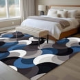 thumbnail image 4 of Blue Grey Abstract Area Rugs 6'x9', Washable Small Throw Rugs for Kitchen Dining room, Modern Geometric Ombre Artwork Indoor Outdoor Rug Non-Slip Low Pile Carpet Runner Reversible Floor Mats, 4 of 8