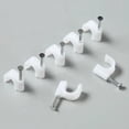 thumbnail image 4 of QHUDLV Round Cable Clips ,Sturdy PVC Nail‑In Design ,Neat Wire Management for Home Office, 4 of 8