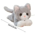 thumbnail image 2 of Cartoon Cat Plush Toys, Children's Bed Sleeping Companionship Pillow, Girls' Gift Plush Dolls With Lifelike Big Eyes Pink Nose And White Paws, 1 Soft Stuffed Animal Toy For, 2 of 5