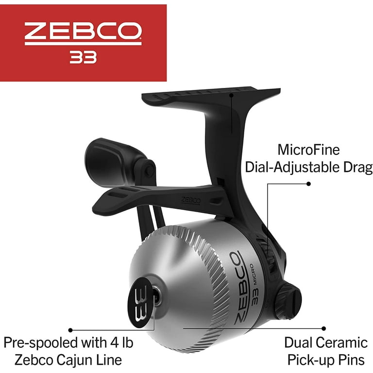 Zebco 33 Micro Triggerspin Reel 4LB Zebco Cajun Line