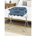 thumbnail image 2 of Whitmor 14.9" x 26.1" x 21.1" Chrome Metal Luggage Rack, 2 of 8