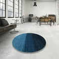thumbnail image 3 of Ahgly Company Indoor Rectangle Contemporary Deep-Sea Blue Abstract Area Rugs, 8' x 10', 3 of 6