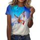 thumbnail image 2 of Blusa holgada de manga corta con cuello redondo y estampado a la moda para mujer Pompotops  hfajkhk130440, 2 of 6