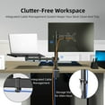 thumbnail image 2 of Monitor and Laptop Mount Holds Computer Screen Adjustable Monitor Arm Stand with Laptop Tray for Hold lbs with Clamp and Grommet Mounting Base, 2 of 8