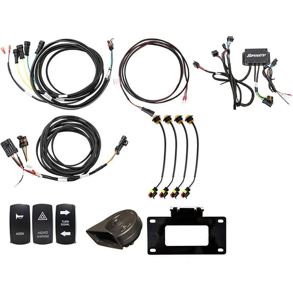 SuperATV Deluxe Turn Signal Kit for Can-Am Maverick X3 With Dash-Mounted Turn Signal Rocker Switch - Plug and Play For Easy Installation!