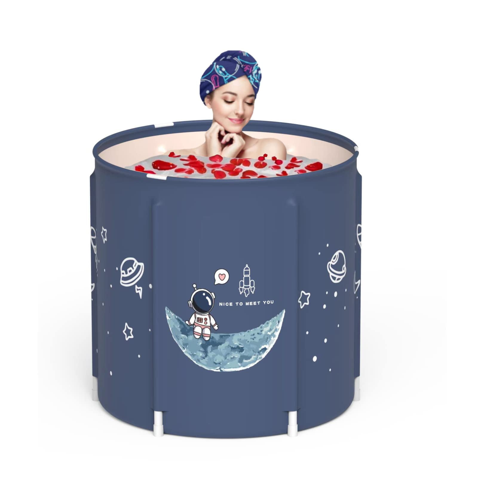 Portable Bathtub for Adults Foldable PVC SPA Soaking Standing Bath Tub