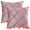 Pink, variant on Unique Bargains 2 Diamond Pinch Pleated Solid Decorative Textured Throw Pillow Covers Orange 18" x 18"
