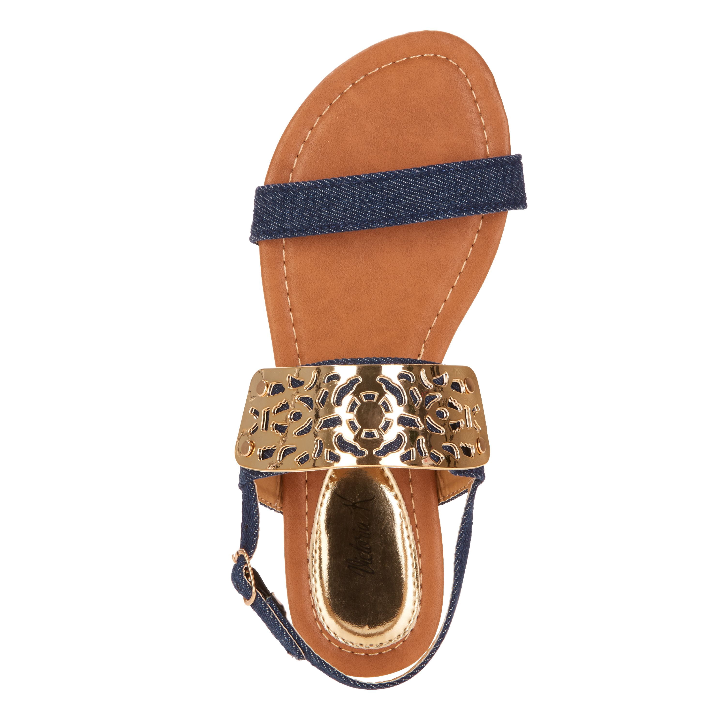 Victoria K Women's Gold Cuff Fashion Sandals