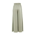 thumbnail image 2 of FIOPHY Womens Casual Wide Leg Pants Drawstring Ruffle Belted Elastic Waist Baggy with Pockets, 2 of 8