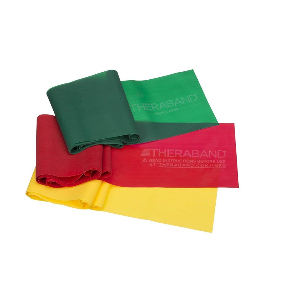 TheraBand Professional Latex Resistance Bands YELLOWREDGREEN 5 Foot