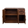 thumbnail image 6 of Hassch 43.3 Inch Buffet Sideboard with 3 Doors and 2 Drawers, Modern Farmhouse Wooden Console Cabinet with Adjustable Shelf for Living/Dining Room, Entryway, Walnut, 6 of 11