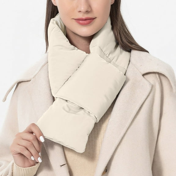 Tittly Scarf for Women Winter Scarf SexMen's And Women's Winter Solid Neck Windproof Warm Cotton Scarves Travel Scarf Hair Scarf A One Size