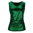 thumbnail image 5 of LNWUY Women's Fashion Multi-Color Sleeveless Sparkle Shimmer Camisole Vest Glitter Sequin Tank Tops Green XL, 5 of 8