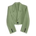 thumbnail image 6 of Sevevn Cardigan Sweaters for Women Women‘s’ Solid Color Long Sleeve Jackets Business Casual Cardigan Fashion Blazer Suit Coat Family Gifts Green XL, 6 of 8