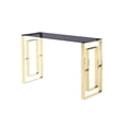 thumbnail image 2 of Best Master Mallory Table Console en Acier Inoxydable et Verre Fumé, Argent, 2 of 3