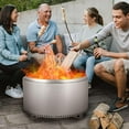 thumbnail image 3 of Smokeless Portable Fire Pit, CamberFire Pit Smokeless, Lightweight Outdoor Fireplace with Removable Ash Pan, Stainless Steel Wood Burning Fireplace Ideal for Camping, 3 of 7