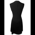 thumbnail image 4 of Vestido Mini Formal de Verano para Mujer, Informal, Sin Mangas, Elegante, con Botones, Ideal para Oficina Negro XL, 4 of 8