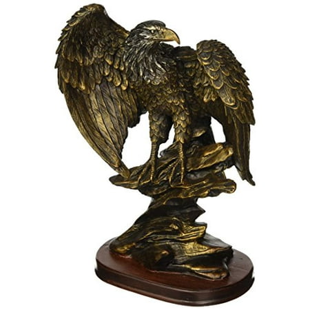 Child Bronze Figurine - StealStreet SS-UG-PY-4751 Bronzed Paint Eagle Collectible Decoration Bird Figurine Statue